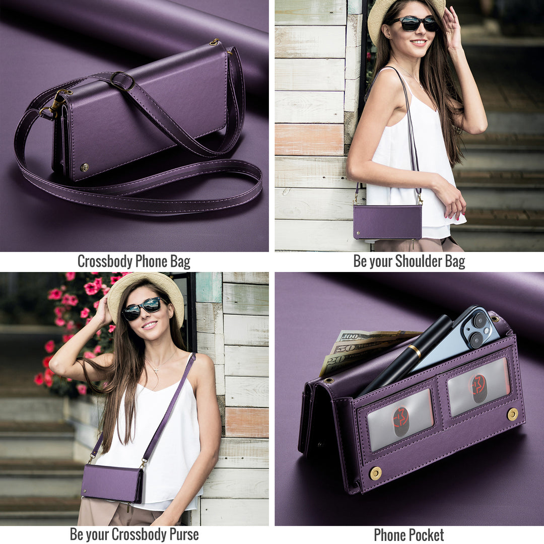 Crossbody Zipper Brieftasche Handy Geldbörse Telefon Tasche fit 6,7 zoll Telefon