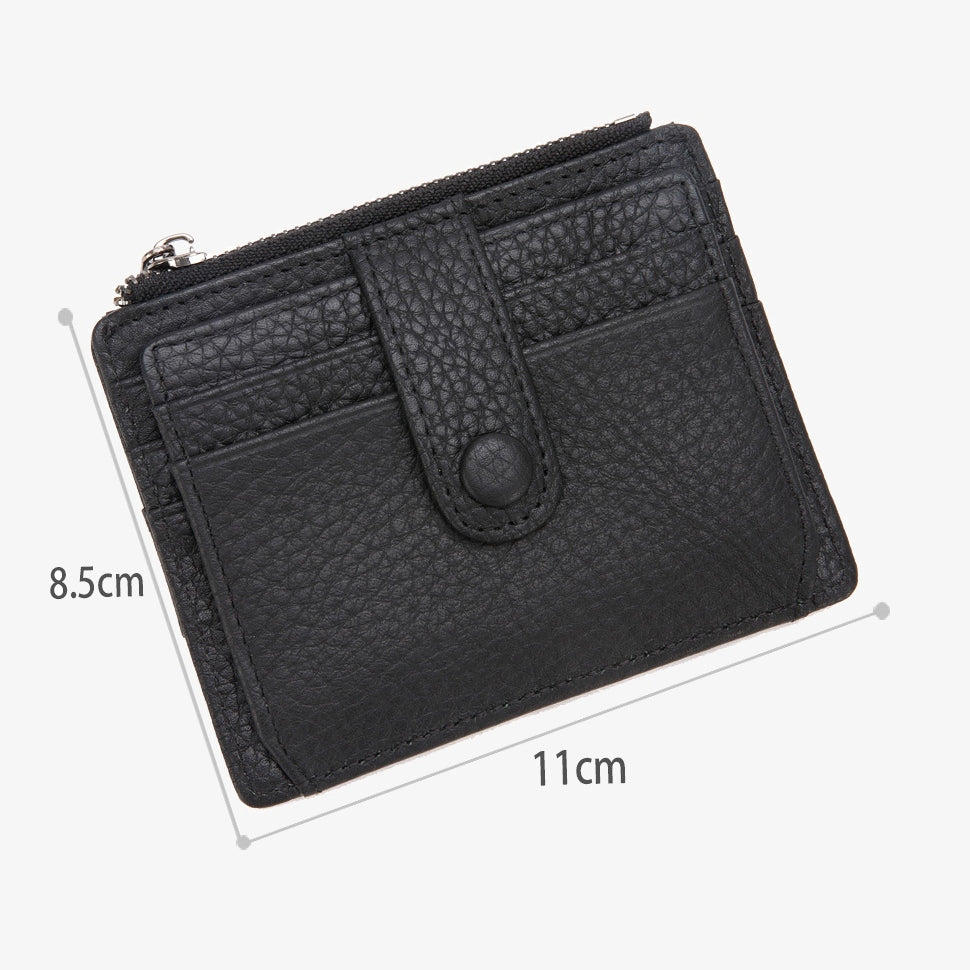Schlankes Kartenetui, Vordertasche, Geldbörse, Kreditkartenhalter für Damen, mit Schlüsselanhänger