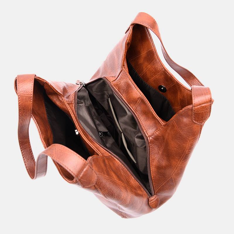 Große Kapazität Simply Fashion Umhängetasche Dreilagige Hobo Bag