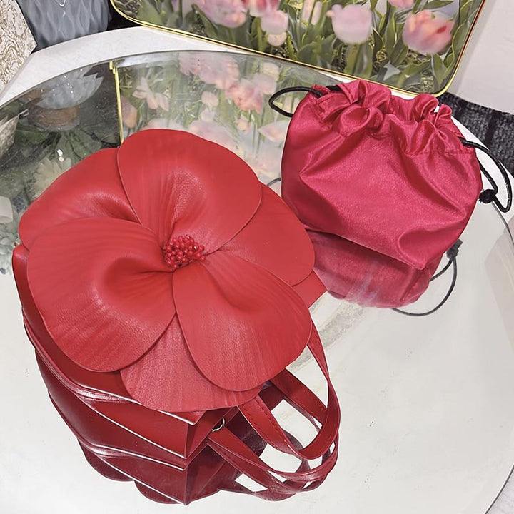 Blütenblatt Blume Handtasche für Party Einfarbig Abend Tasche