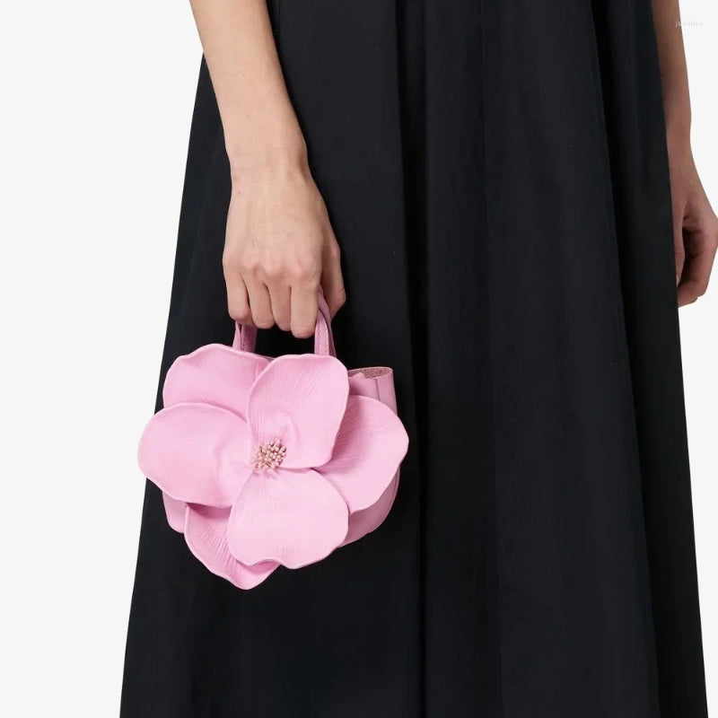 Blütenblatt Blume Handtasche für Party Einfarbig Abend Tasche