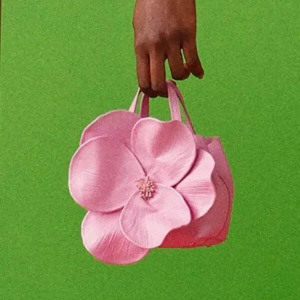 Blütenblatt Blume Handtasche für Party Einfarbig Abend Tasche