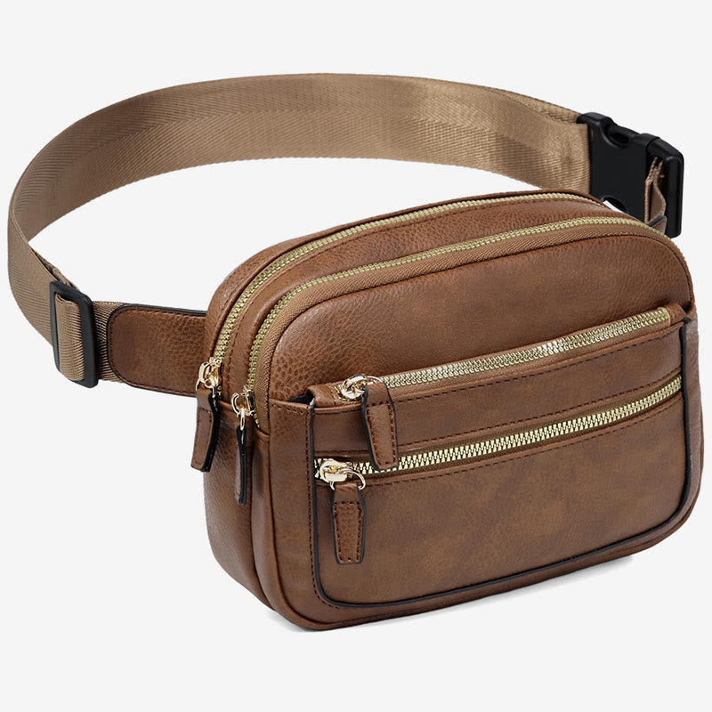 Multifunktionale Gürteltasche aus PU-Leder für Damen und Herren