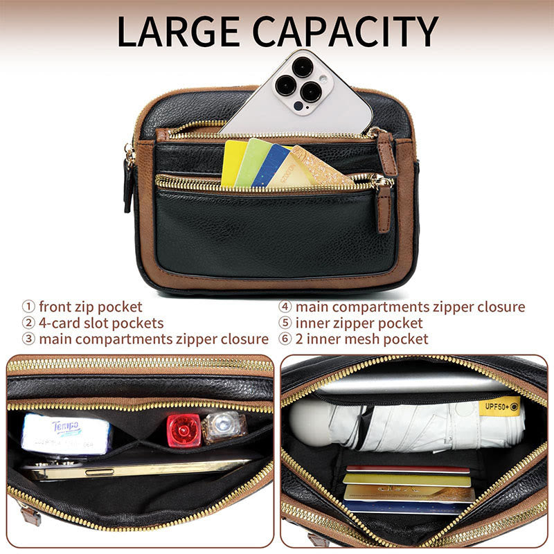 Multifunktionale Gürteltasche aus PU-Leder für Damen und Herren