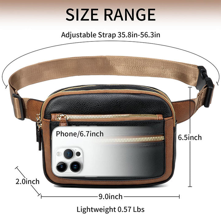 Multifunktionale Gürteltasche aus PU-Leder für Damen und Herren
