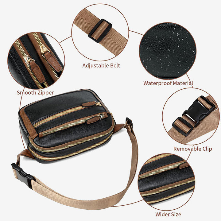 Multifunktionale Gürteltasche aus PU-Leder für Damen und Herren