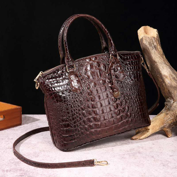 Tragetasche für Damen, für den täglichen Gebrauch, Retro-Umhängetasche aus Krokodil