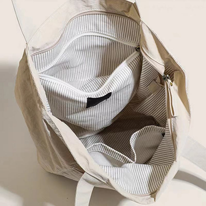 Damen lässige Leinwand Tote Schultertasche Einkauftasche aus Leinen