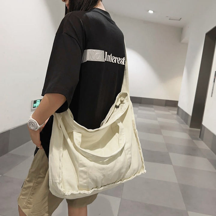 Vintage Large Canvas Tote Bag Umhängetasche für Damen und Herren