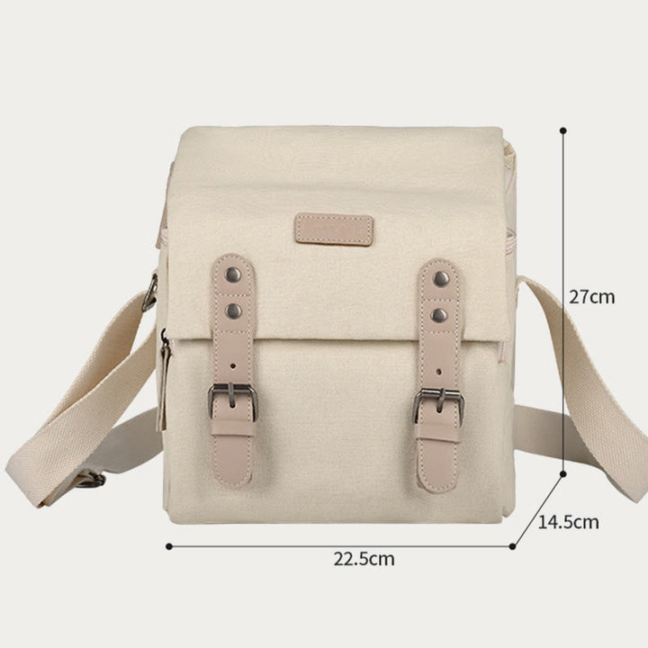 Vintage Compact Canvas Crossbody Kamera-Tasche mit abnehmbarem Einsatz