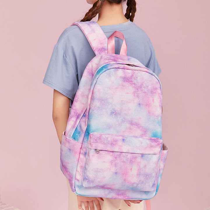3Pcs Tie-Dye Schulranzen Set Rucksack Lunchbeutel Federmäppchen