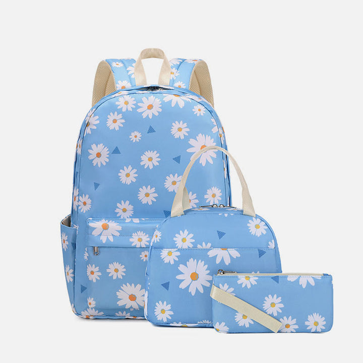 3Pcs Tie-Dye Schulranzen Set Rucksack Lunchbeutel Federmäppchen