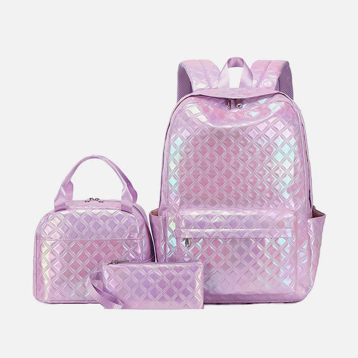 3Pcs Tie-Dye Schulranzen Set Rucksack Lunchbeutel Federmäppchen