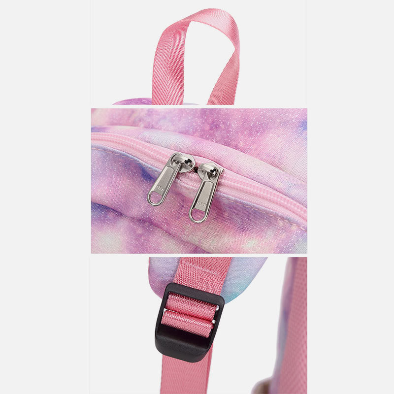3Pcs Tie-Dye Schulranzen Set Rucksack Lunchbeutel Federmäppchen