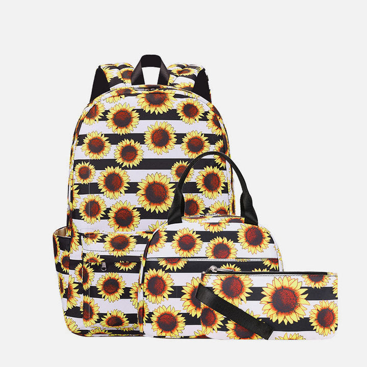 3Pcs Tie-Dye Schulranzen Set Rucksack Lunchbeutel Federmäppchen