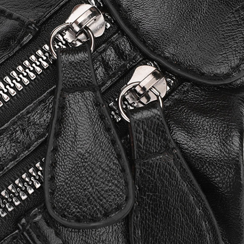 Multi-Pocket Vegan Leder Tote Umwandelbarer Rucksack Reise Freizeit Handtaschen