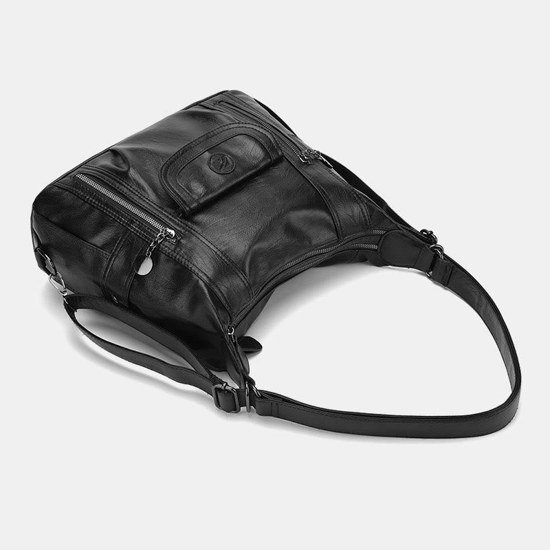 Multi-Pocket Vegan Leder Tote Umwandelbarer Rucksack Reise Freizeit Handtaschen
