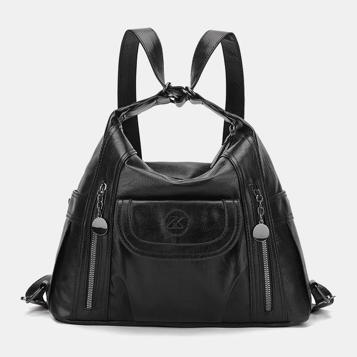 Multi-Pocket Vegan Leder Tote Umwandelbarer Rucksack Reise Freizeit Handtaschen