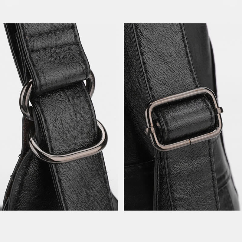 Multi-Pocket Vegan Leder Tote Umwandelbarer Rucksack Reise Freizeit Handtaschen