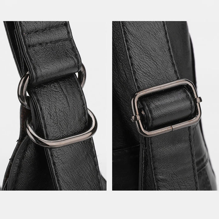 Multi-Pocket Vegan Leder Tote Umwandelbarer Rucksack Reise Freizeit Handtaschen