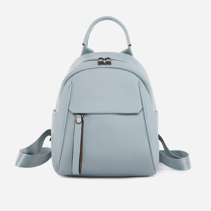 Weicher veganer Leder-Rucksack, kleine modische Rucksack-Tasche für Frauen