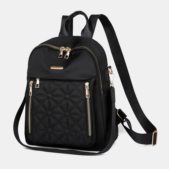 Mehrtaschen-Stepp-Rucksack-Schultertasche für Frauen mit Schulterriemen