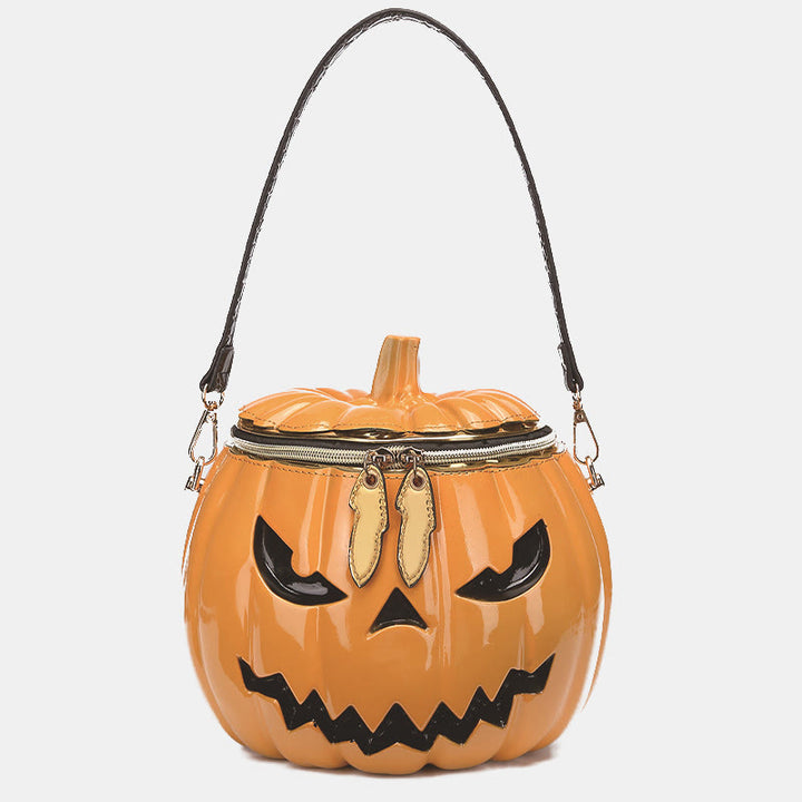 Neuheit Kürbisförmige Handtasche Umhängetasche Halloween Kürbis Geldbörse
