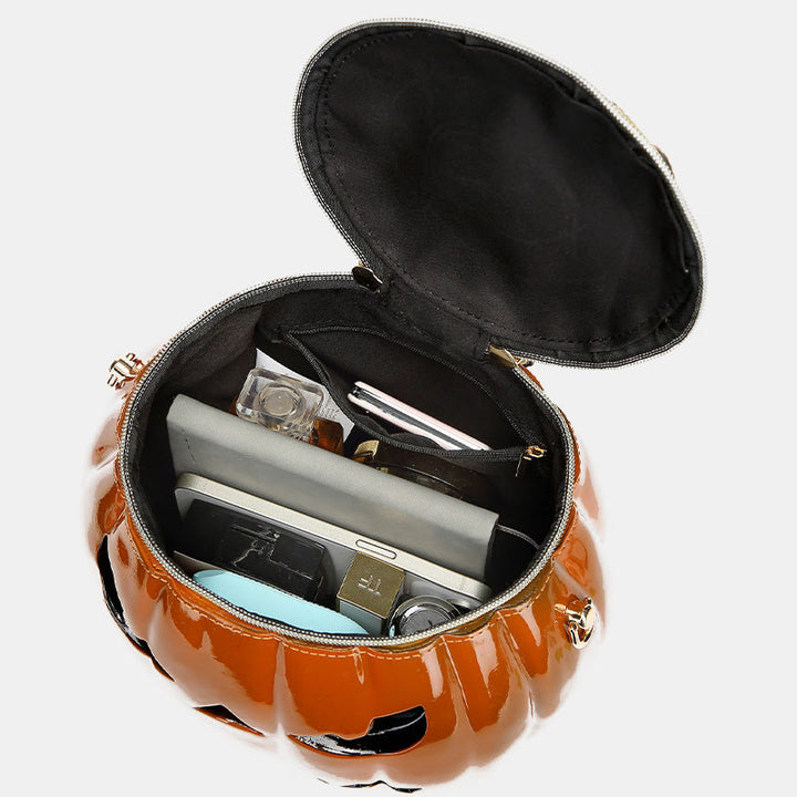 Neuheit Kürbisförmige Handtasche Umhängetasche Halloween Kürbis Geldbörse