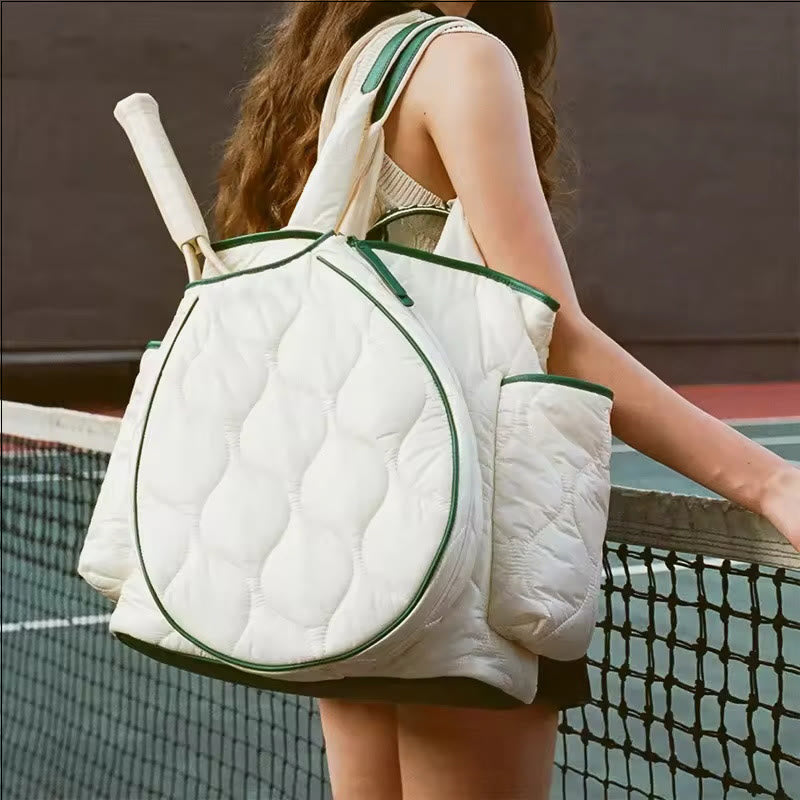 Gesteppte Tennisschläger-Umhängetasche, umwandelbarer Rucksack, Pickleball-Tasche