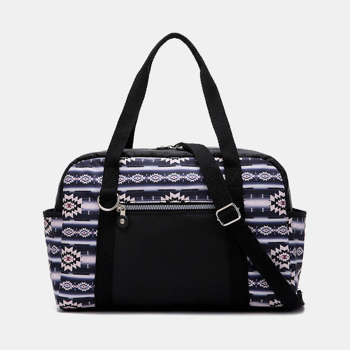 Große Tragetasche mit Retro-Böhmen-Print, Umhängetasche
