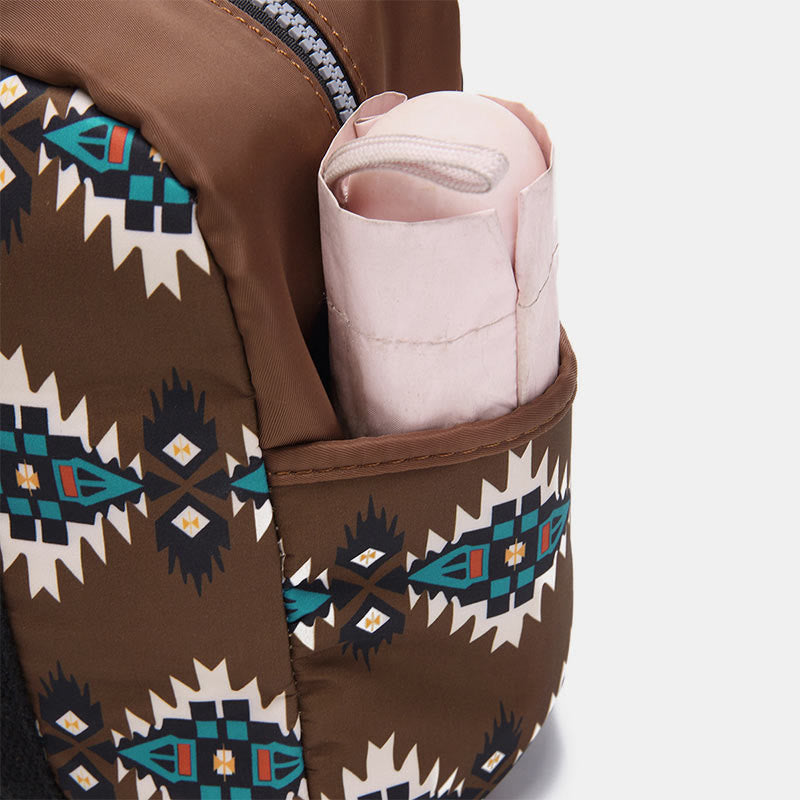 Große Tragetasche mit Retro-Böhmen-Print, Umhängetasche