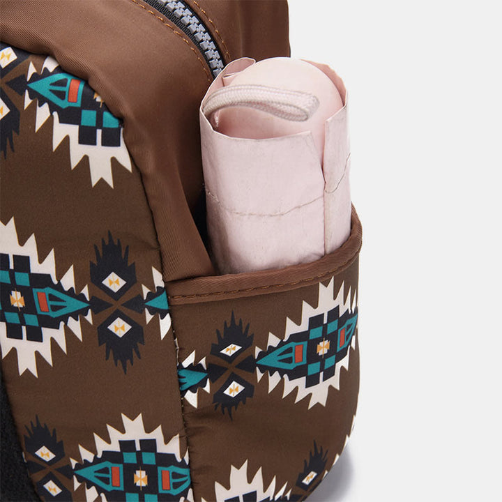 Große Tragetasche mit Retro-Böhmen-Print, Umhängetasche