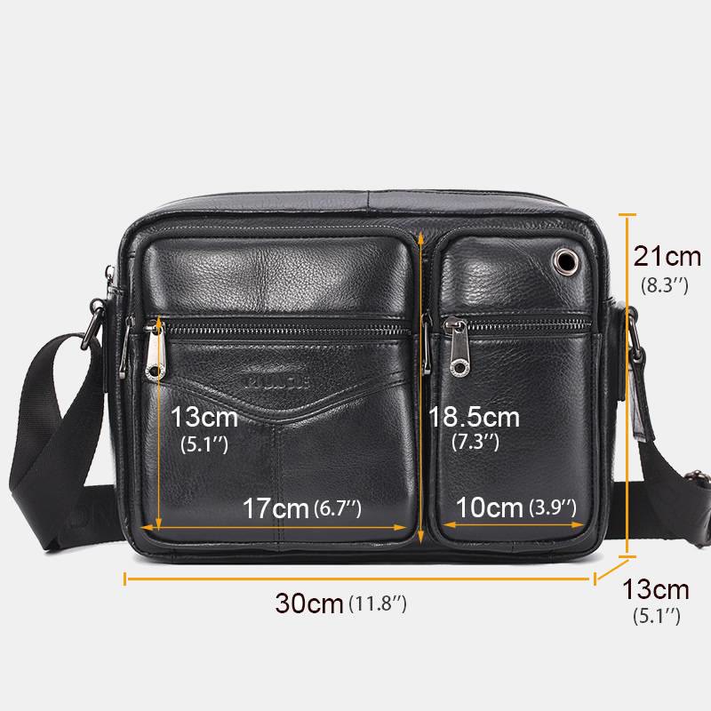 Messenger Bag für Herren, Business, einfarbig, geräumige Umhängetasche