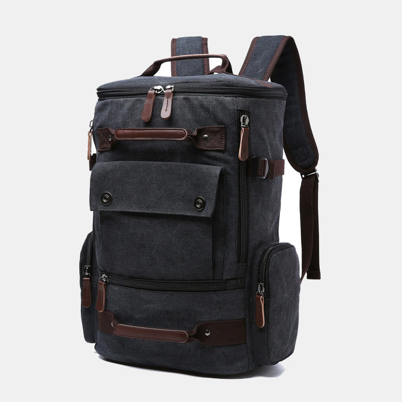 Großer Militär-Canvas-Rucksack, Reise-Tagesrucksack, Laptop-Rucksack