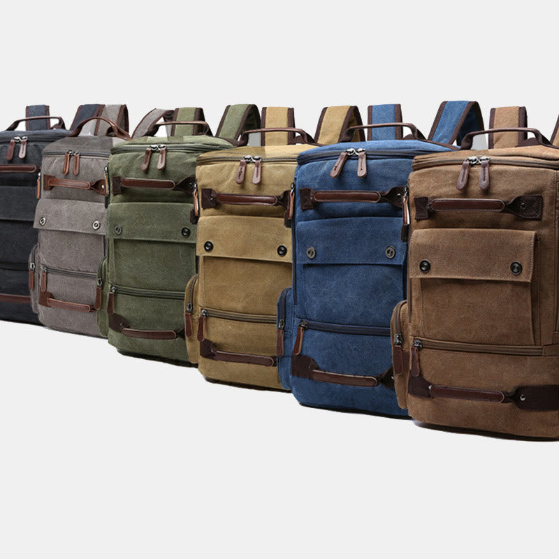Großer Militär-Canvas-Rucksack, Reise-Tagesrucksack, Laptop-Rucksack