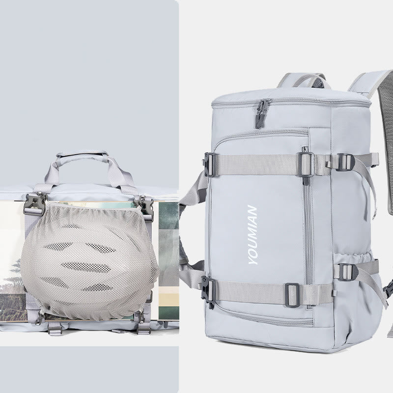Funktioneller Snowboard-, Skischuh- und Helm-Rucksack, Wander- und Reisetasche