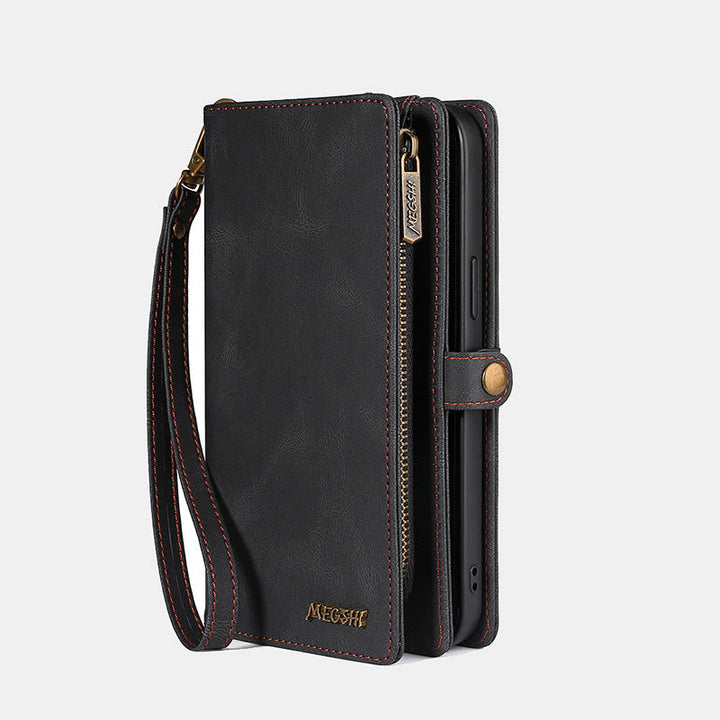 Kompatibel mit iPhone 16/15/14 Handyhüllen, Brieftaschenformat, Kartenhalter mit Handschlaufe