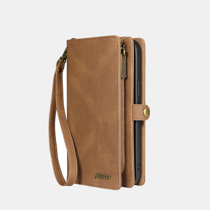 Kompatibel mit iPhone 16/15/14 Handyhüllen, Brieftaschenformat, Kartenhalter mit Handschlaufe