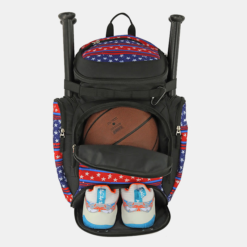 Baseball-Rucksack, Softball-Tasche mit 2 Schlägerhüllen, Platz für Schuhe