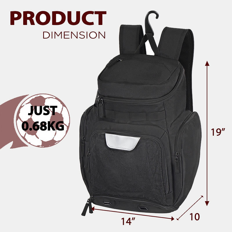 Unisex Fußball Basketball Rucksack Sport Rucksack mit Schuhfach