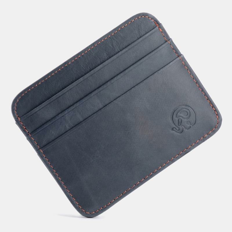 Schlanke minimalistische Vordertasche Brieftasche aus echtem Leder Kartenhalter Kartenetui - Stil 35 - image 43