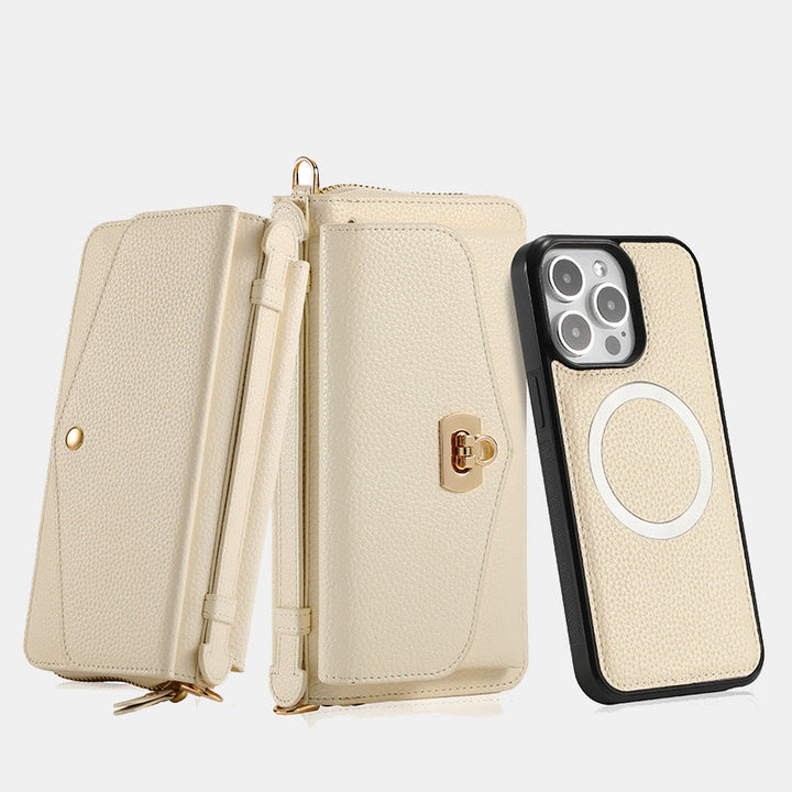 RFID-blockierende magnetische Brieftaschen-Telefonhülle für das iPhone