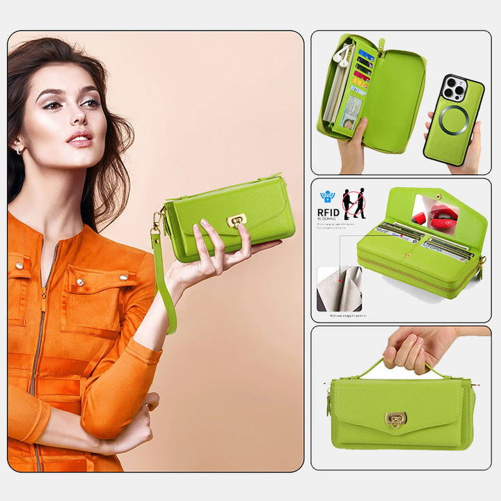 RFID-blockierende magnetische Brieftaschen-Telefonhülle für das iPhone
