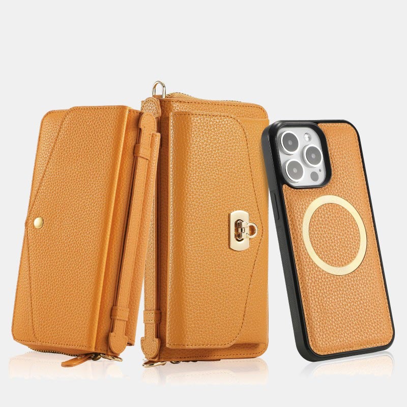 RFID-blockierende magnetische Brieftaschen-Telefonhülle für das iPhone