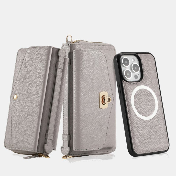 RFID-blockierende magnetische Brieftaschen-Telefonhülle für das iPhone