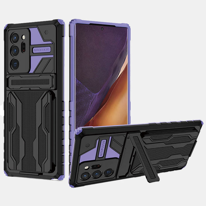 Silikon-Telefon-Brieftaschenhülle für iPhone mit abnehmbarem Kartenhalter und Ständer