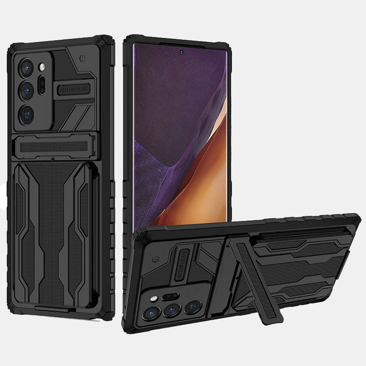 Silikon-Telefon-Brieftaschenhülle für iPhone mit abnehmbarem Kartenhalter und Ständer