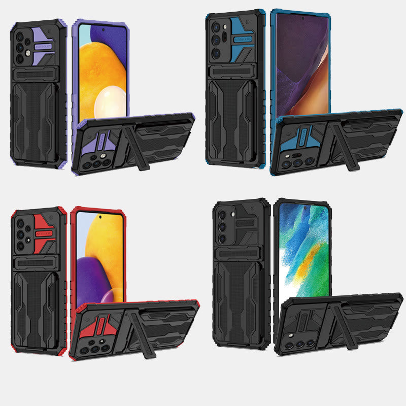 Silikon-Telefon-Brieftaschenhülle für iPhone mit abnehmbarem Kartenhalter und Ständer