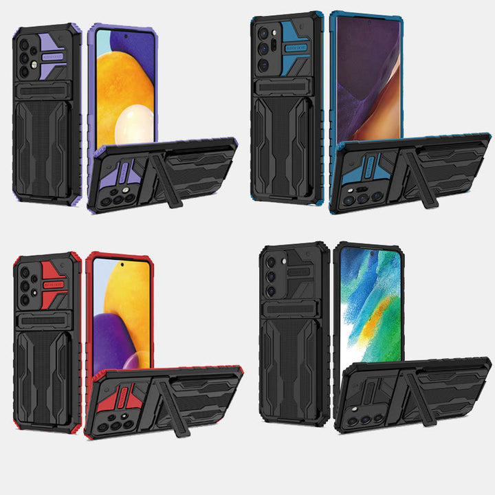 Silikon-Telefon-Brieftaschenhülle für iPhone mit abnehmbarem Kartenhalter und Ständer