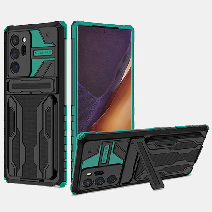 Silikon-Telefon-Brieftaschenhülle für iPhone mit abnehmbarem Kartenhalter und Ständer